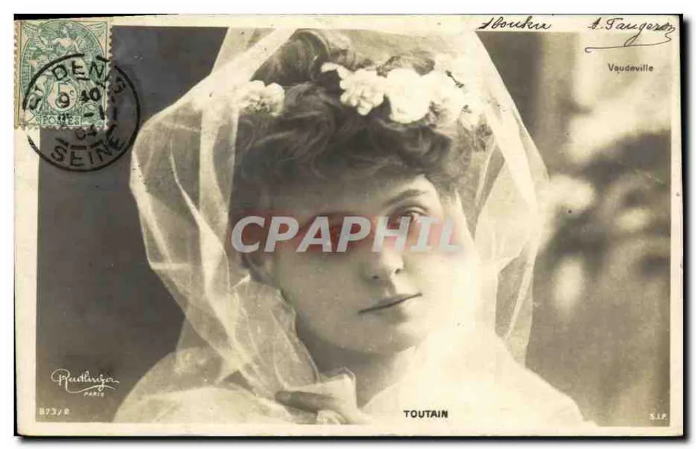 Junge Braut — Portrait — A. Faugeres, Vaudeville - Vorderseite