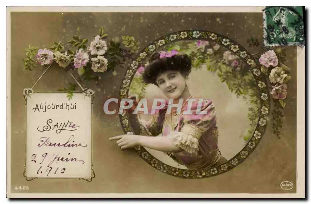 Frau im farbenfrohen Kleid — Sainte Karline — Circe, n°4403 - Vorderseite