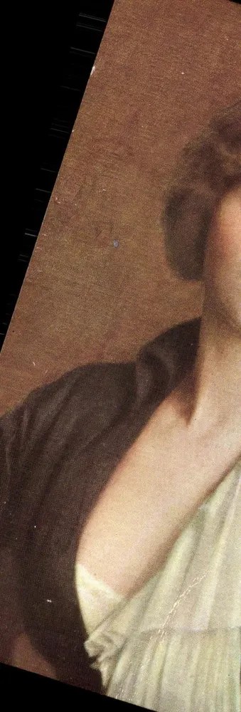 Porträt einer Frau — Detail — Sentimental. Sentimental. Sentimental. — G. COUBET - Vorderseite