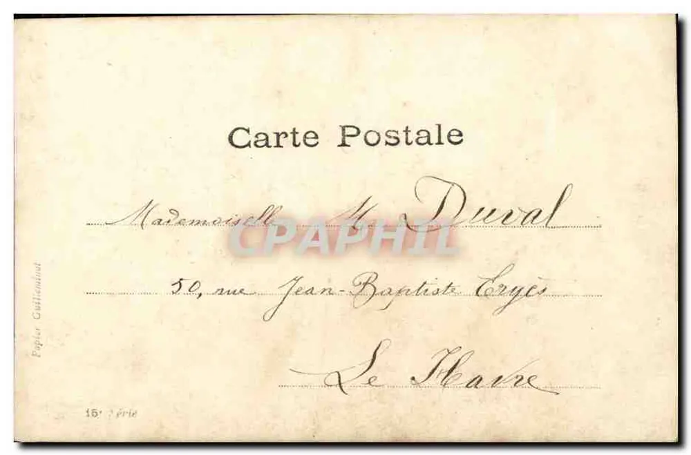 Renée Dalbert — Frohe Geburtstagskarte — Walery Paris - Rückseite