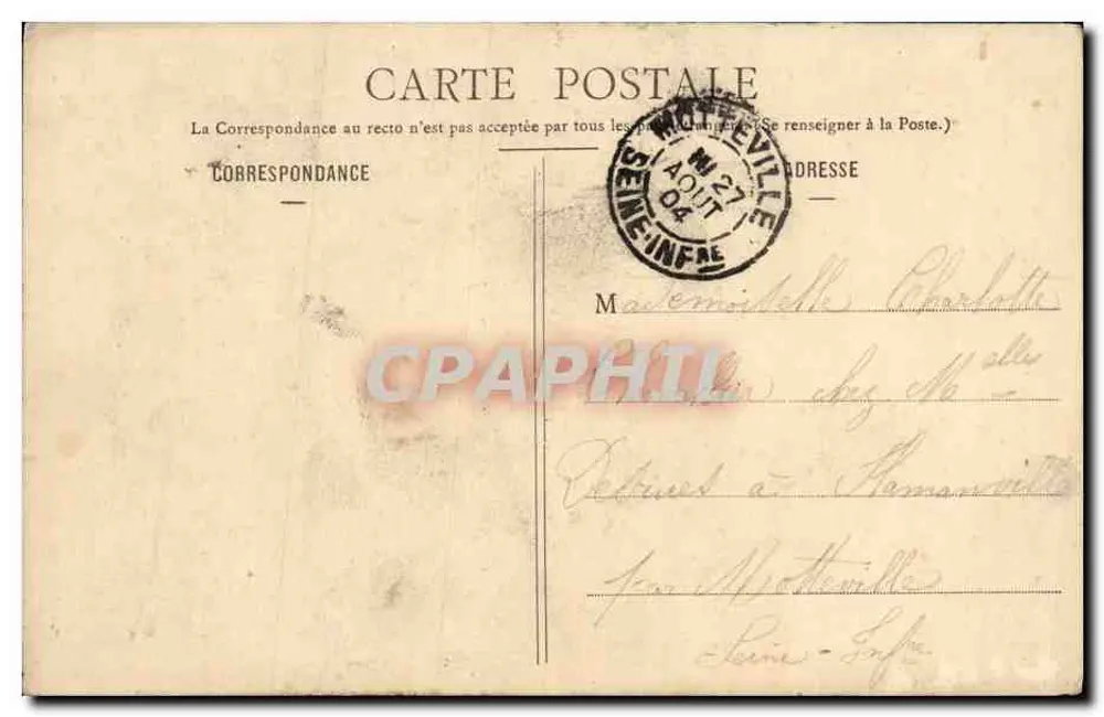 La Esmeralda — Zigeunerin und Ziege — gedruckt von Denet & Cie, Nantes - Rückseite