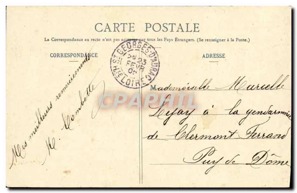Die Liebe der Einsamkeit — Fotograf A. Lévy — Saint-Héloïse - Rückseite