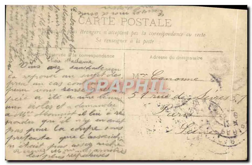 Edna Aug — Tänzerin im historischen Kostüm — K.F. Editeurs PARIS - Rückseite