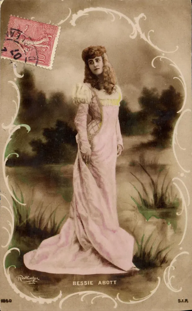 Bessie Abott — Frauenporträt in einem rosa Kleid — S.I.P. n° 1650 - Vorderseite