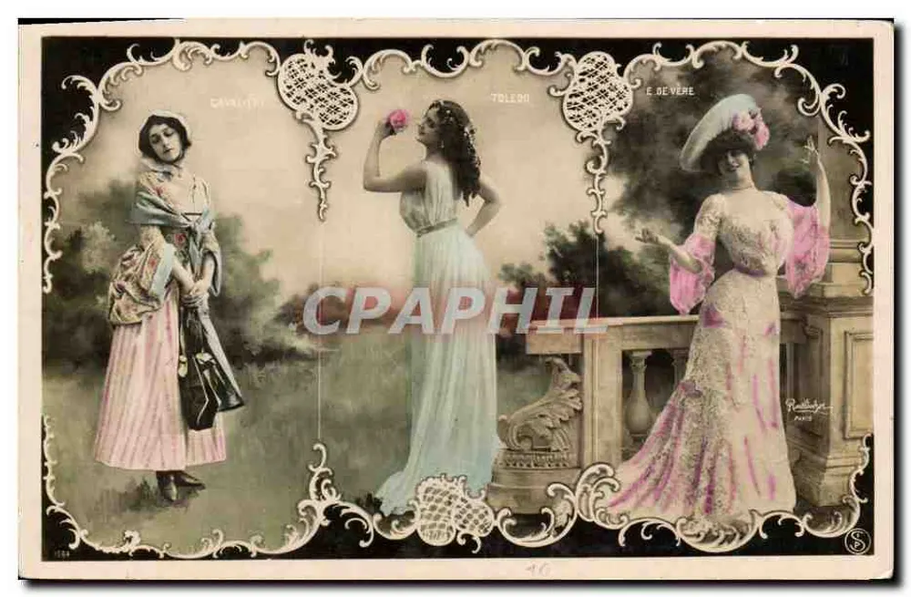 Drei Frauen — Garten-Szene — Verlag Rallidge, Paris, Nr. 164 - Vorderseite