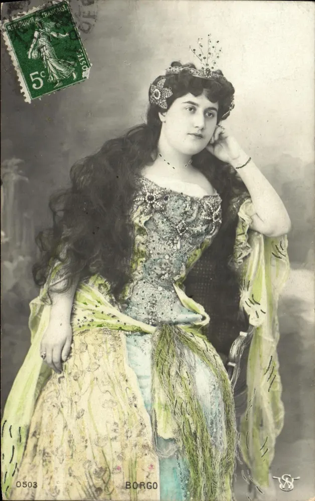 Junge Frau in bemalter Kleidung — BORGO — Verlag BORGO, Nr. 0503 - Vorderseite