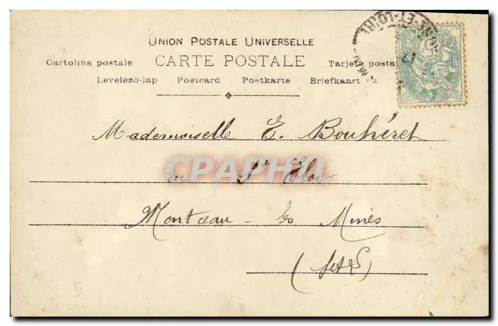 E. DE VÈRE — Porträt einer Frau — Reutlinger, n° 90/15 - Rückseite