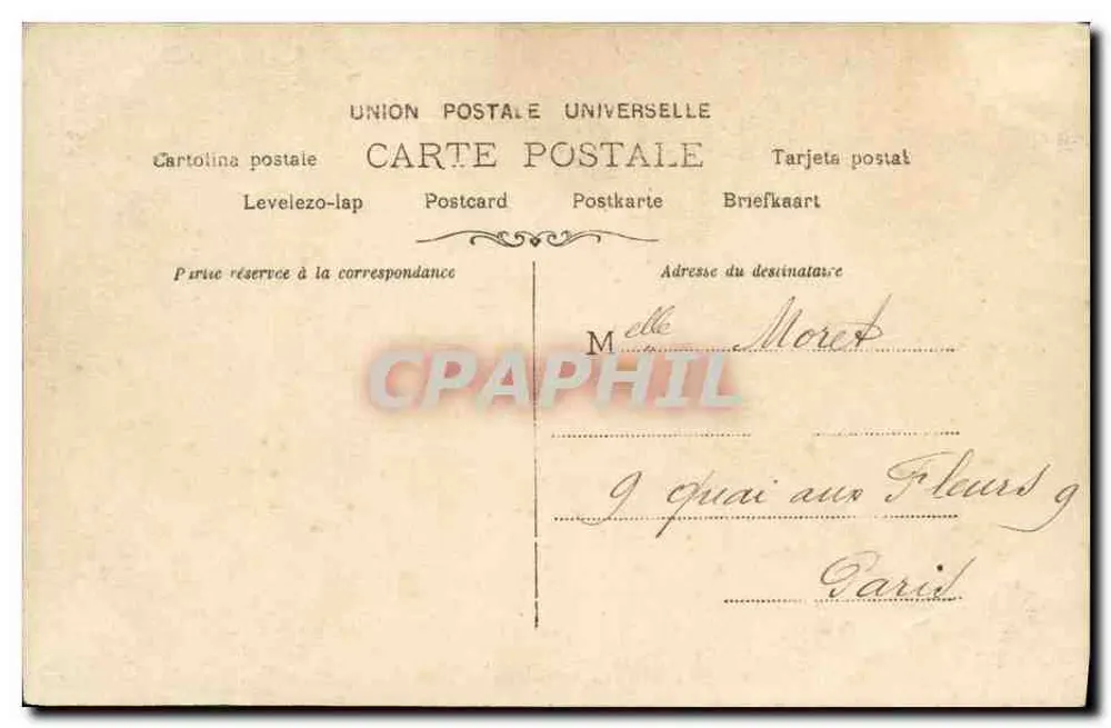 Junge Frau mit Schleierhut — E. DE VÈRE — veröffentlicht von Reuillinger, Paris, Nr. 970 - Rückseite