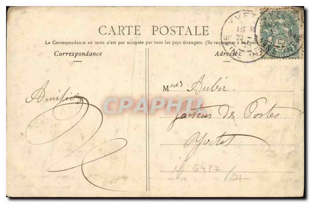 Frau, die eine Flasche Champagner enthüllt — Versuchung — Phototype A. Brannet & Cie, Nancy - Rückseite