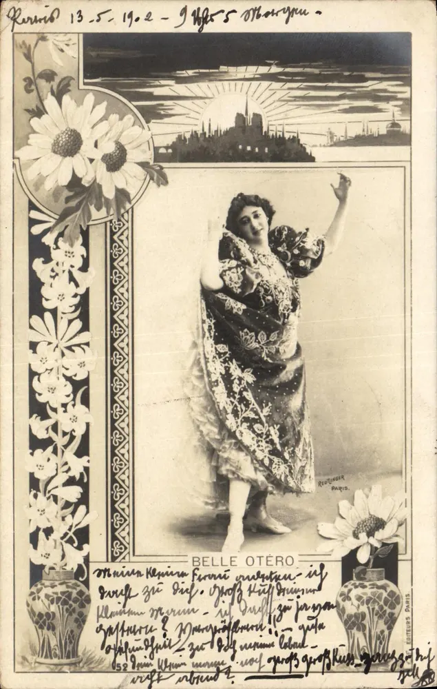 Belle Otéro — Tänzerin — Reuflager Paris - Vorderseite