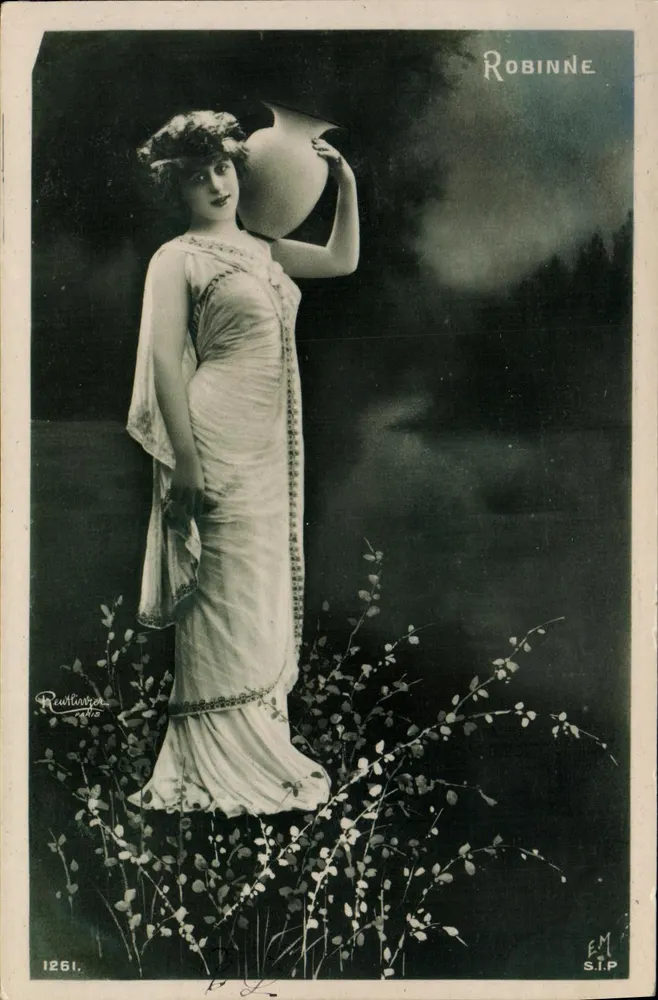 Frau in langer Robe mit Vase — Robinne S.I.P. — n° 1261 - Vorderseite
