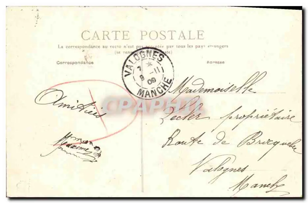 CAEN - Die Passerelle und die Orne — unbekannter Verlag, Nr. 61 - Rückseite