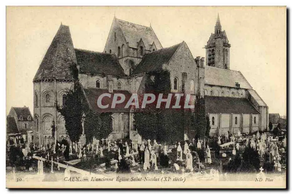 Caen — A antiga Igreja de São Nicolau (século XI) — ND Phot - Frente