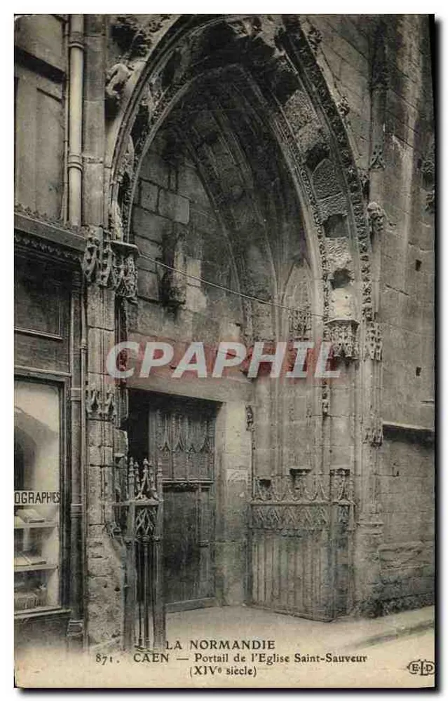 Caen — Portal der Kirche Saint-Sauveur (14. Jahrhundert) - Vorderseite
