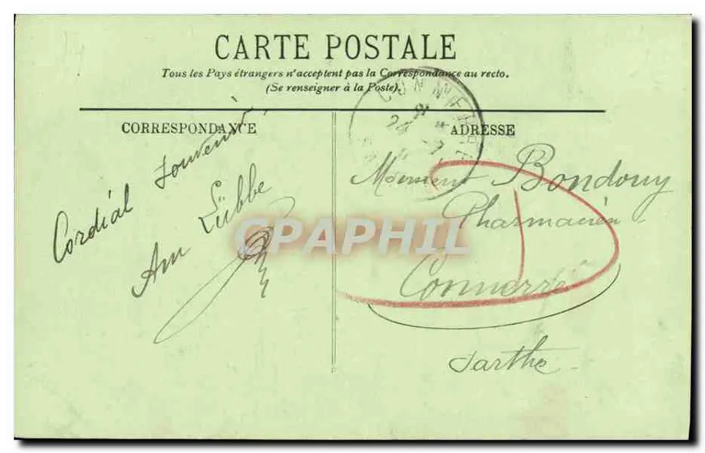Caen — A Igreja de São Salvador — A Abside — LL. — N° 192 - Verso