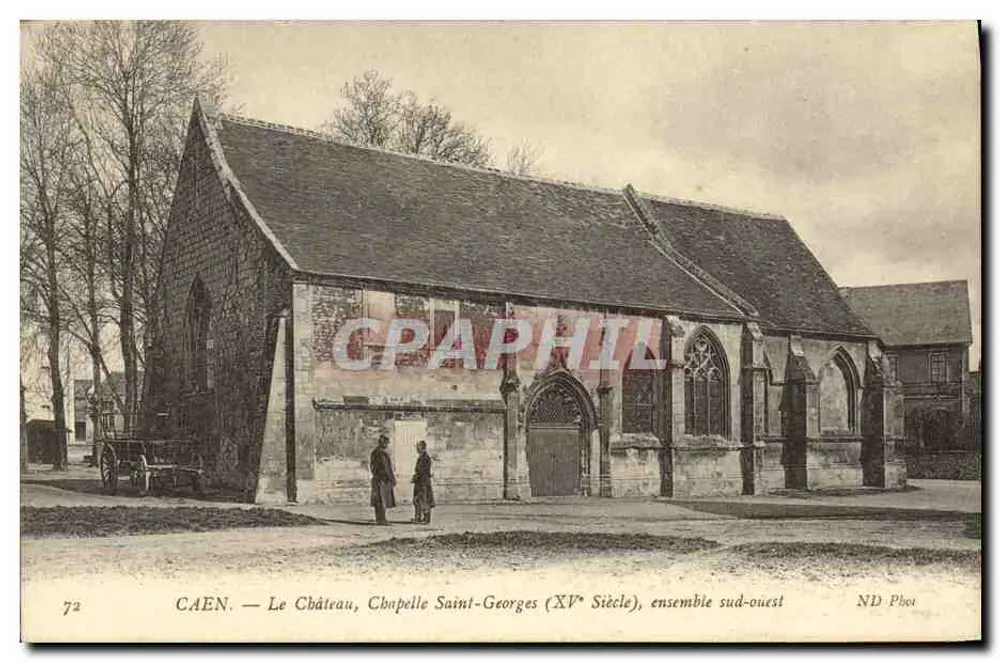 CAEN — Das Schloss, Kapelle Saint-Georges (15. Jahrhundert), südwestliches Ensemble — ND Photo - Vorderseite