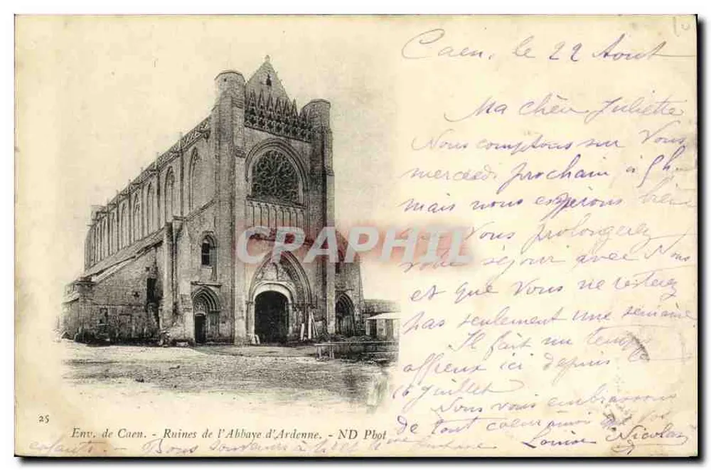 Ruinas de la Abadía de Ardenne — Cerca de Caen — ND Pbot - Anverso