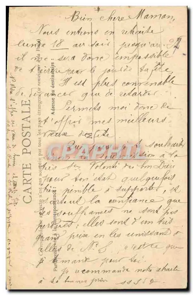 CAEN — Kapuzinerkapelle von Sainte-Paix — L. D. - Rückseite