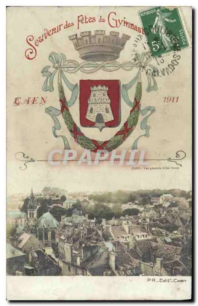 Caen — Erinnerung an die Turnfeste — PR Edit. Caen - Vorderseite