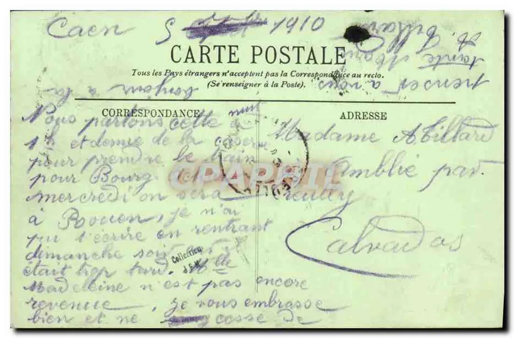 Caen — A Estação da Oeste — LL. — n°66 - Verso