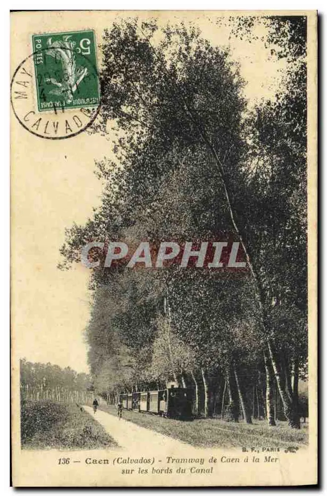 Caen (Calvados) — Tramway de Caen à la Mer sur les bords du Canal — B. F., PARIS - Vorderseite