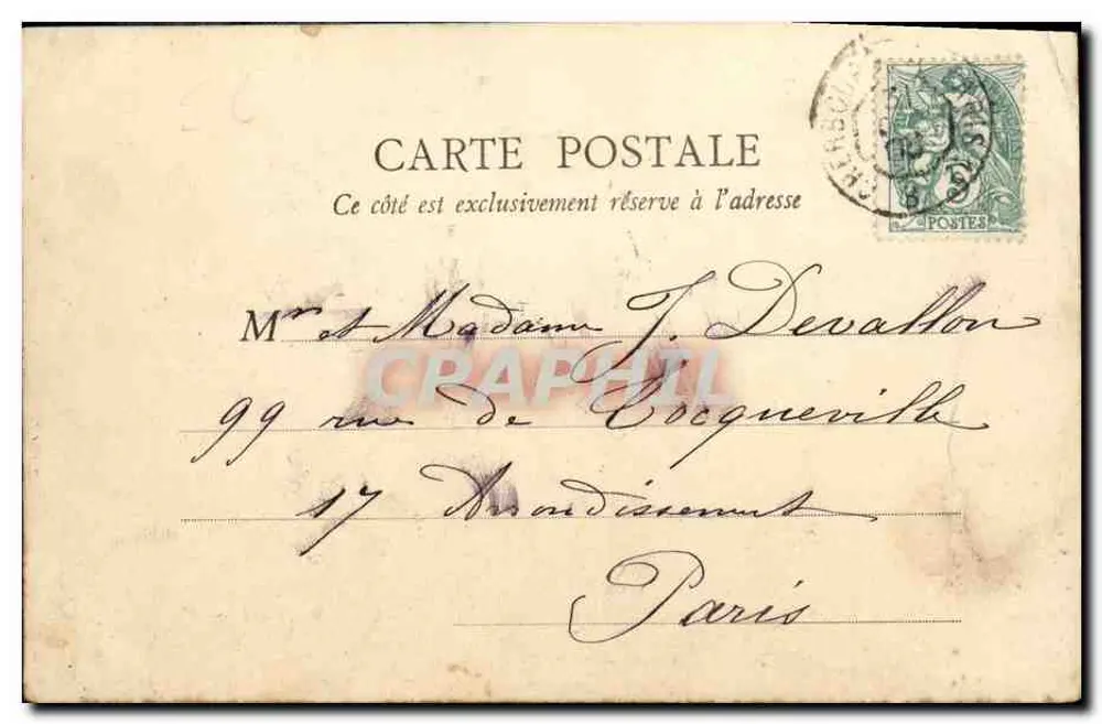 Caen — Gare Saint-Martin — B. F., Paris - Achterkant