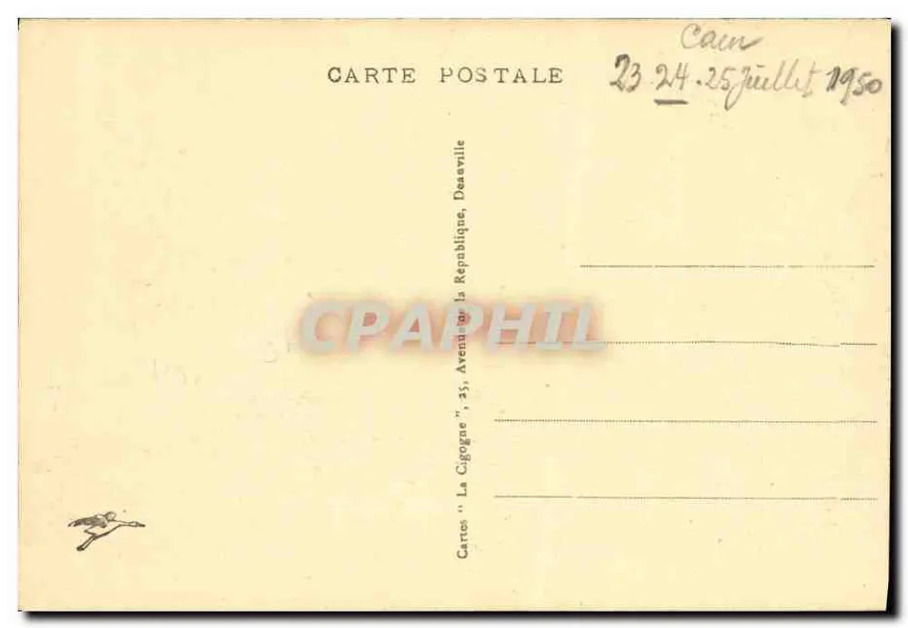 CAEN - Les Hauts Fourneaux — przemysłowa fabryka z kolejką żelazną — wydawca 'La Cigogne', nr 110 - Rewers