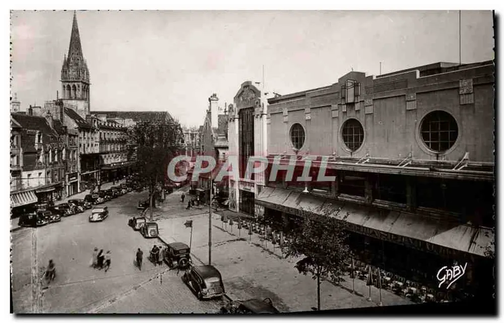 Ansicht von Caen — Boulevard des Alliés und Kirche — Gaby - Vorderseite