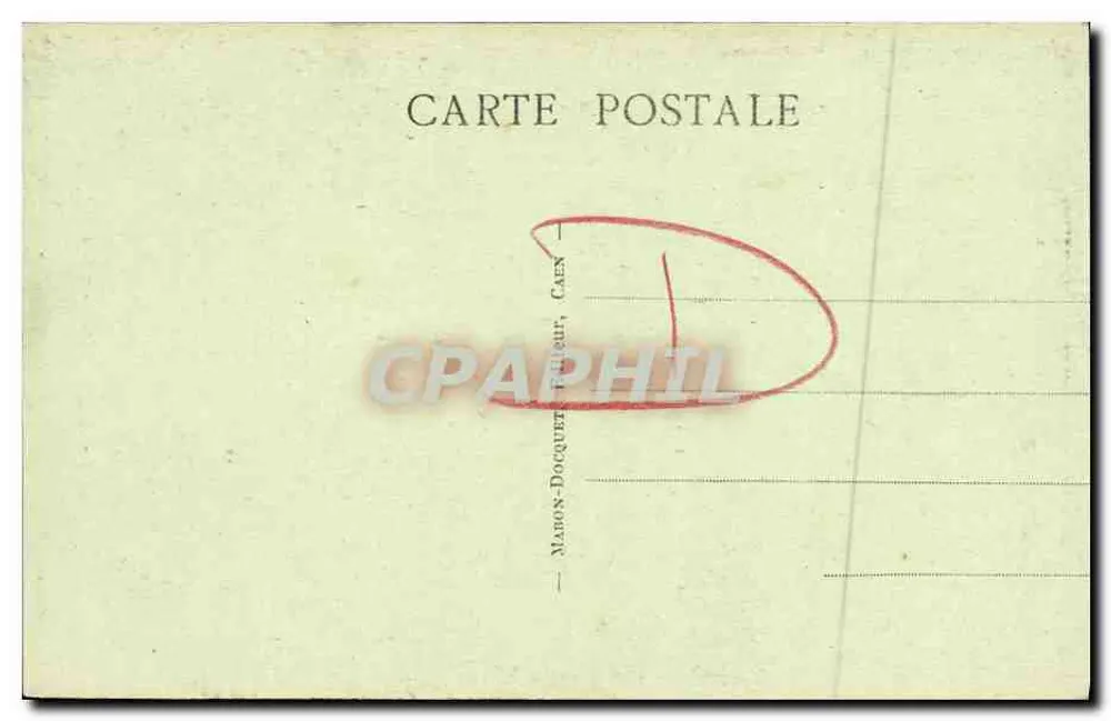 Caen - Antigo Hotel de Than — editor Manos-Duquet, Caen, n° 162 - Verso