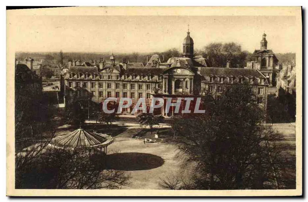 Caen (Calvados) — Der Garten und das Rathaus — Verlag: F. d'Art BeFrance - Vorderseite