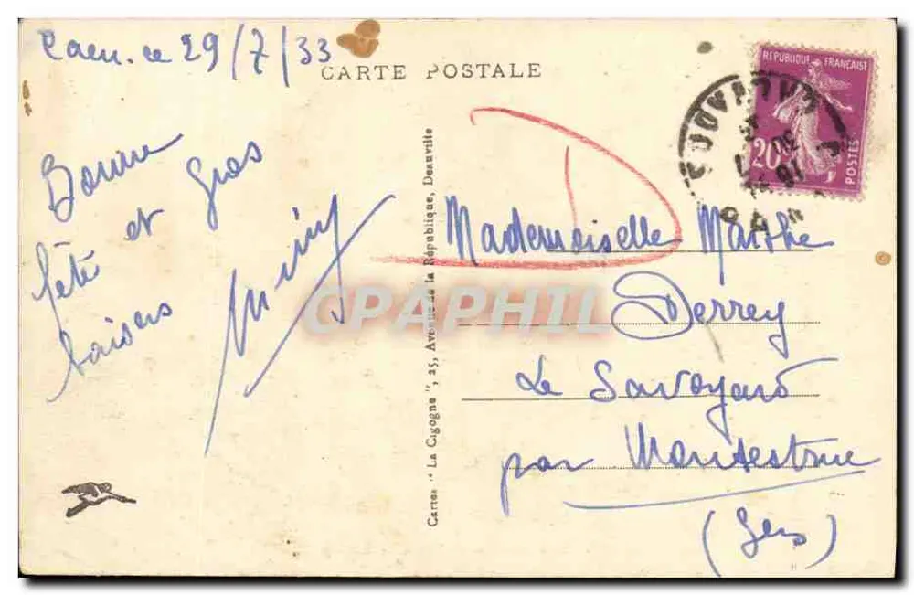 Caen — Das Rathaus und der öffentliche Garten — unbekannter Verlag, Nr. 88 - Rückseite