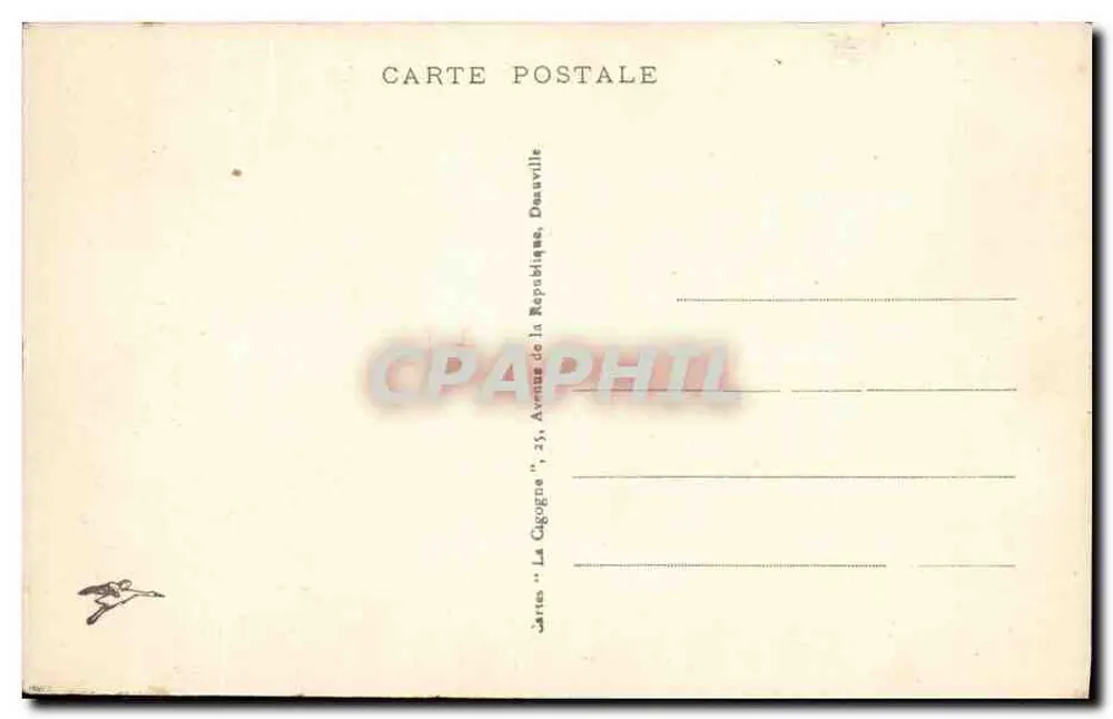 Caen - O Hotel de Ville — editor 'La Cigogne', n° 85 - Verso