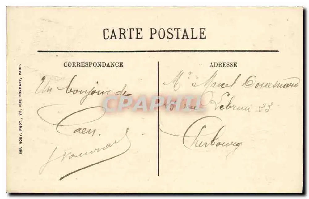 Caen — O Novo Hôtel-Dieu — Edição das Novas Galerias - Verso