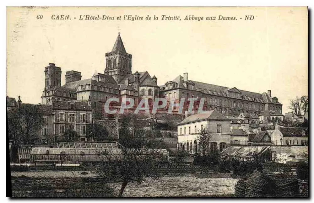 Caen - Das Hôtel-Dieu und die Kirche der Dreifaltigkeit, Abbaye aux Dames - ND - Vorderseite