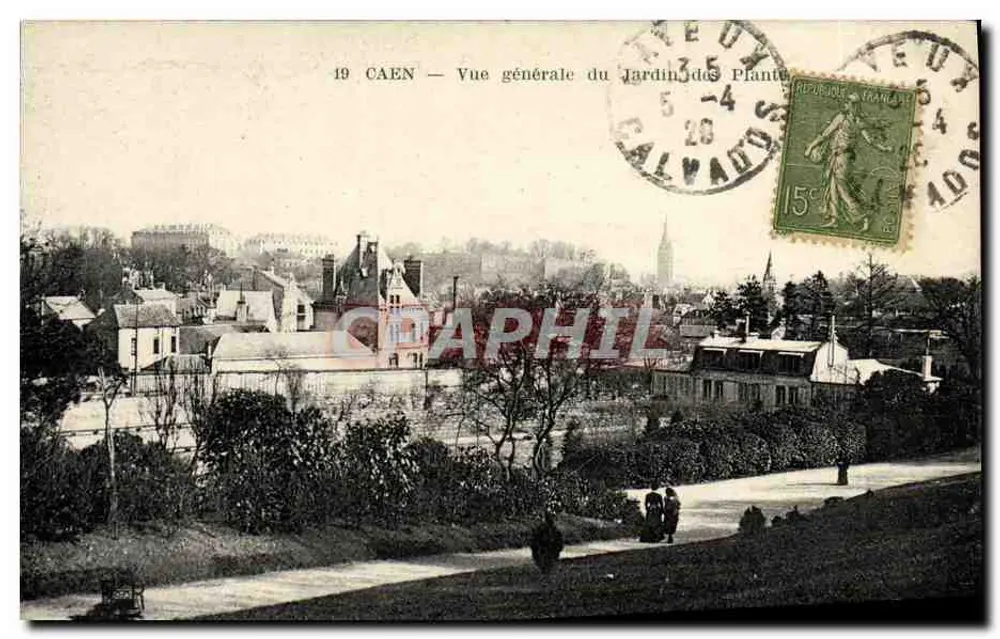 CAEN — Allgemeiner Blick auf den Jardin des Plantes — Verleger nicht sichtbar - Vorderseite