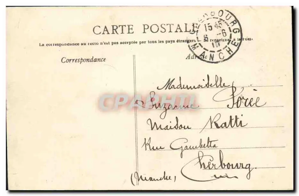CAEN - Der Markt, Place Saint-Sauveur — unbekannter Verleger, Nr. 7 - Rückseite