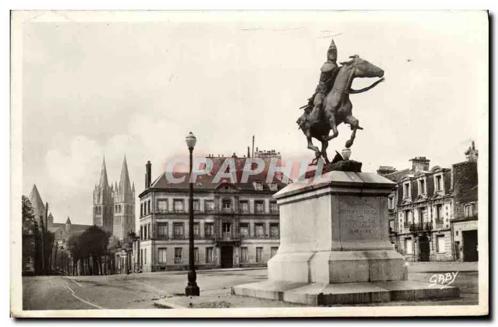 Statue von Duguesclin und die Abtei Saint-Étienne — Caen — Éditions Gaby - Vorderseite