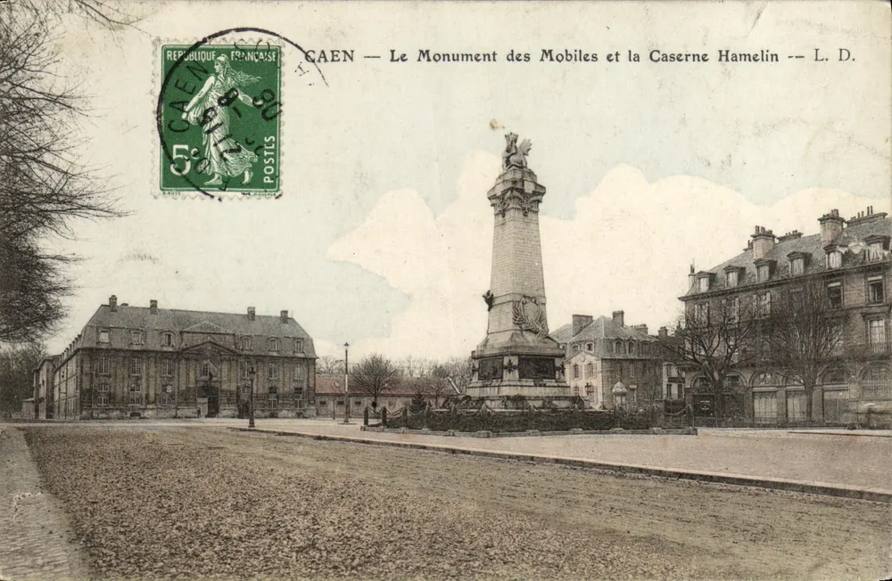 Caen — Denkmal der Mobilgardisten und Kasernen Hamelin — L. D. - Vorderseite