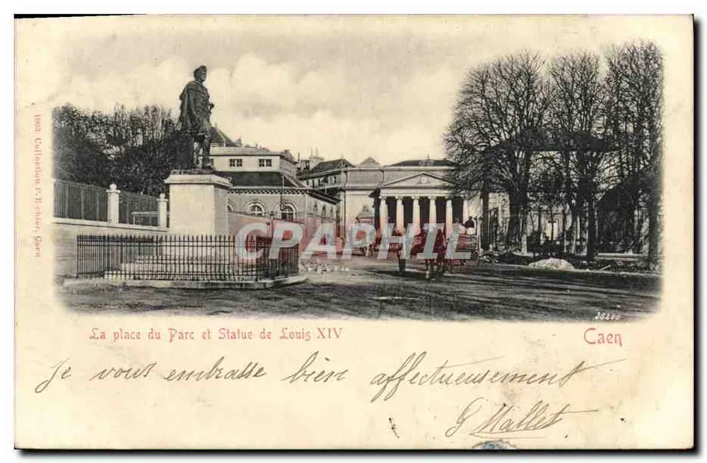 Place du Parc und Statue von Louis XIV — Caen — G. Mallet - Vorderseite