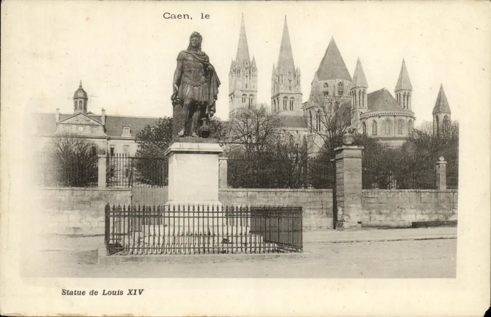 Caen, a — Estátua de Luís XIV — editor desconhecido - Frente