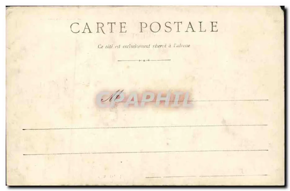 Caen, a — Estátua de Luís XIV — editor desconhecido - Verso