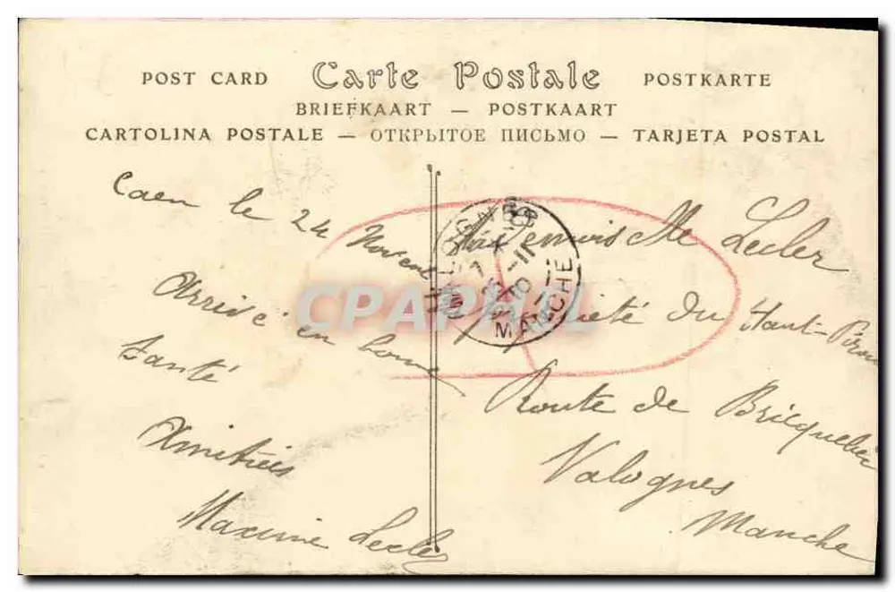 CAEN — Estátua de Élie de Beaumont — ND Phot. - Verso