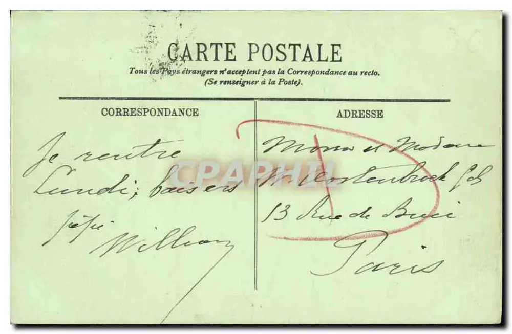 Caen — Monumento da Mutualidade — LL. n°229 - Verso