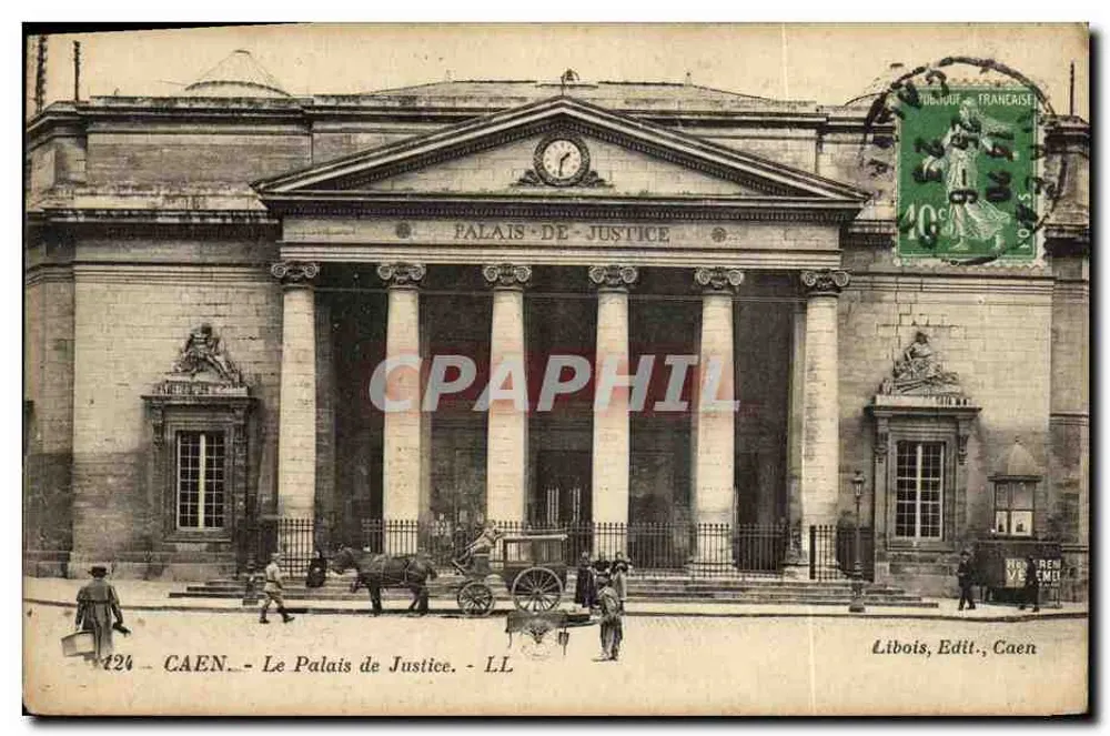 CAEN - El Palacio de Justicia — Libois, Edlt., Caen - Anverso