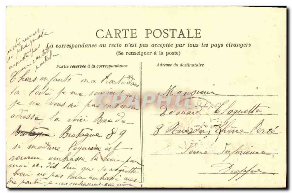 Gaën — Das Justizpalast und der Platz Saint-Sauveur — L. D. - Rückseite