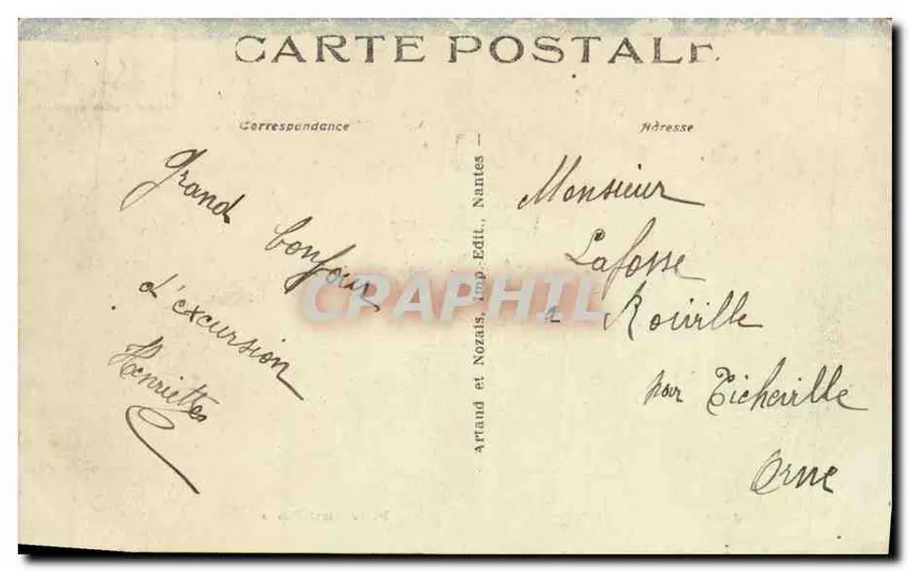 Caen — Praça São Pedro — Artaud et Nozais, Nantes, n°50 - Verso