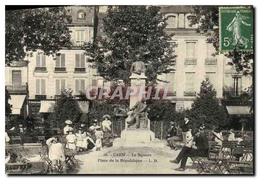 Caen — Il Giardino — Piazza della Repubblica — L. B. - Recto