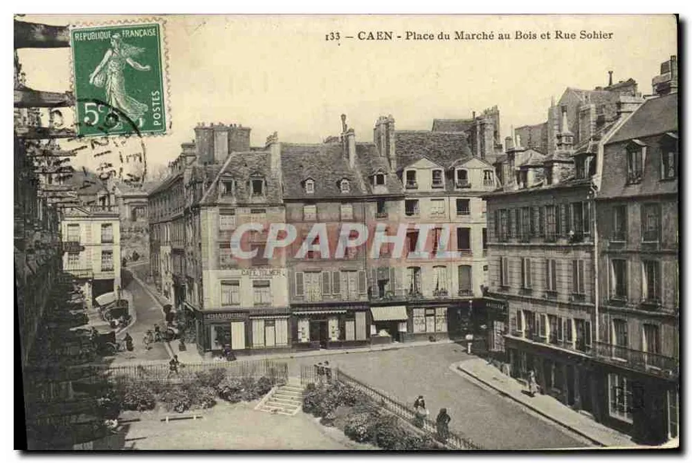 CAEN - Place du Marché au Bois und Rue Sohier — Verlag r33 - Vorderseite