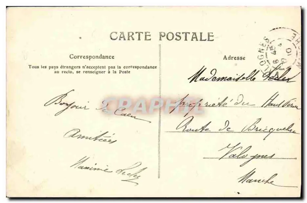 CAEN - Place du Marché au Bois und Rue Sohier — Verlag r33 - Rückseite