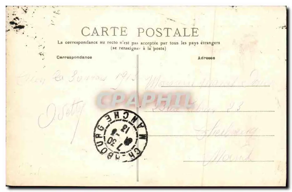 CAEN - Place du Parc — estatua monumental — editor desconhecido, n° 25 - Verso